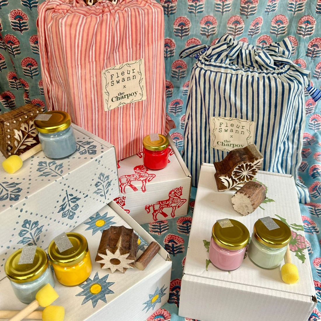 Fleur Swann x The Charpoy Wood Blockprinting Kits The Charpoy