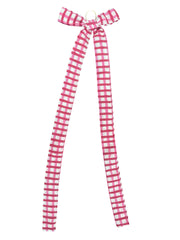 Red Chequered Bow