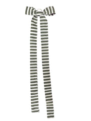 Olive Green & White Bows