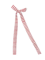 Red & White Stripe Bow