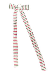 Red And Green Stripe Bow