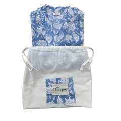 Blue Flower Cotton Pyjamas The Charpoy