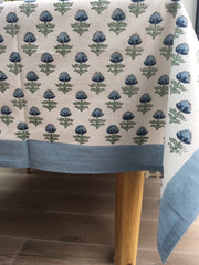 Blue Flower Table Cloth The Charpoy