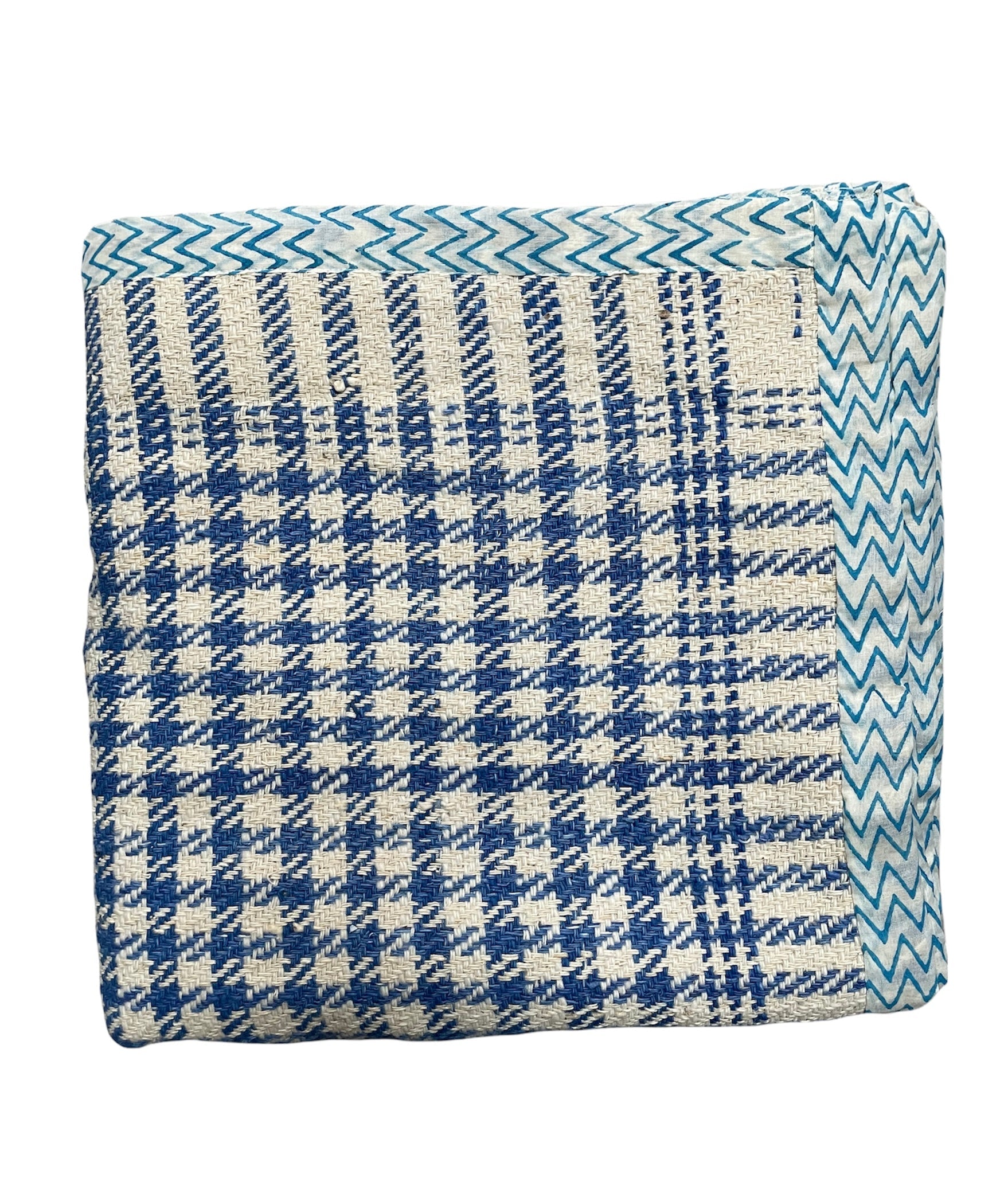 Blue Handwoven Khadi Cotton Throw/Blanket The Charpoy