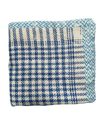 Blue Handwoven Khadi Cotton Throw/Blanket The Charpoy