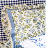 Blue Rose Pillow Cover The Charpoy