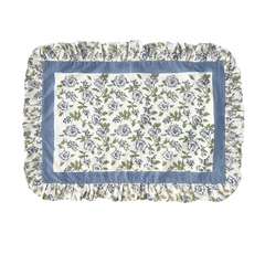 Blue Rose Pillow Cover The Charpoy