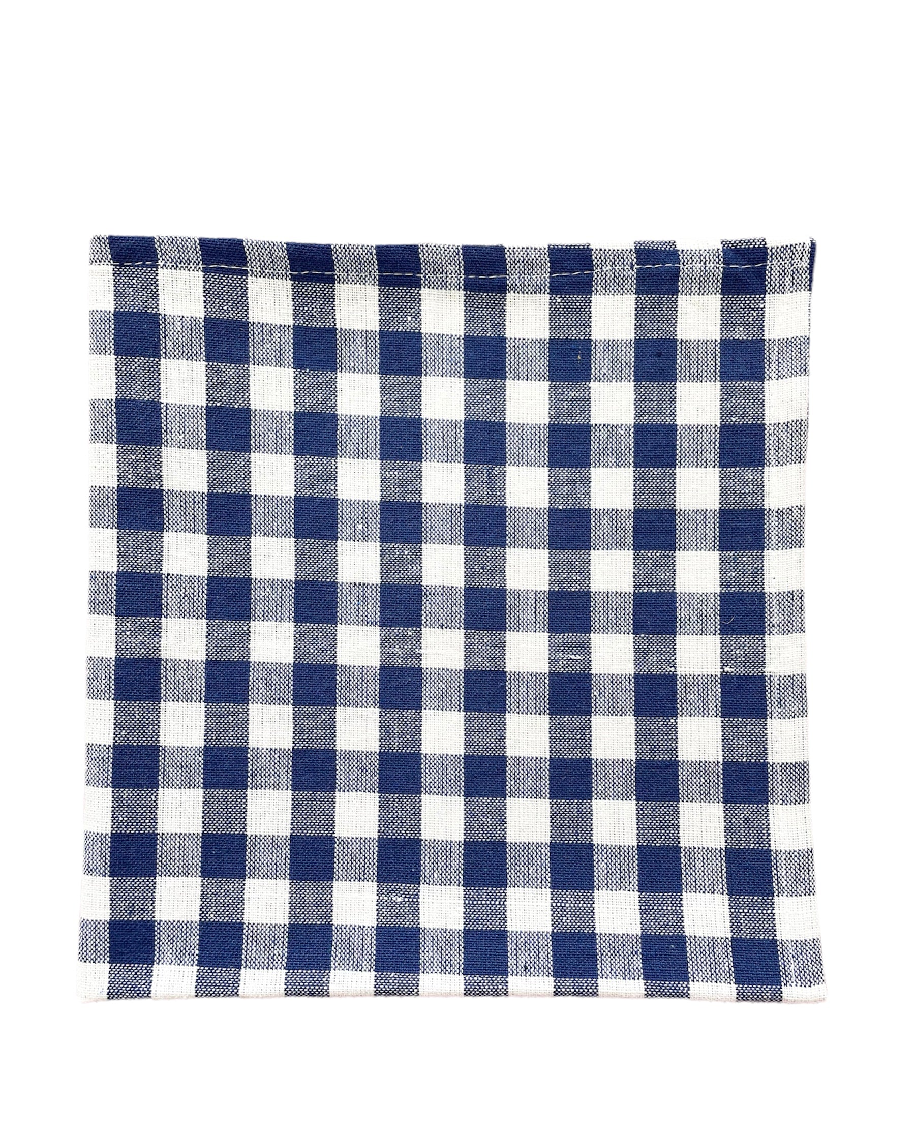 Blueberry Gingham Cotton Napkins (Set of four) The Charpoy