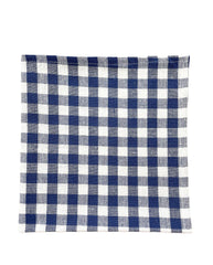 Blueberry Gingham Cotton Napkins (Set of four) The Charpoy