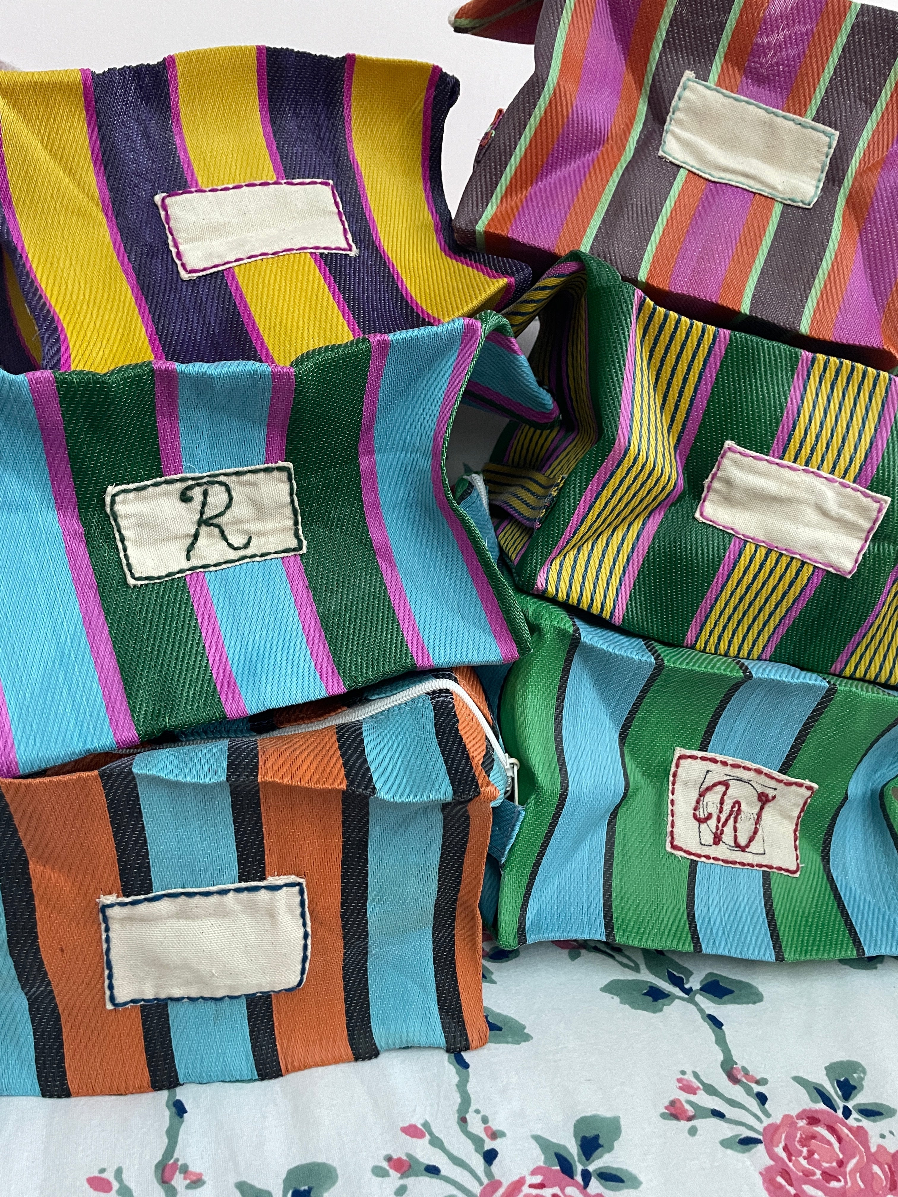 Candy Stripe Travel Wash Bag The Charpoy