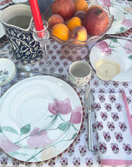 Cherry Red & Pink Table Cloth The Charpoy