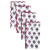 Cherry Red & Pink Napkin (Set of Four)