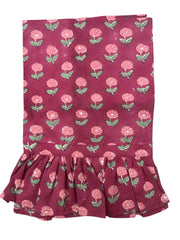 Cherry Red cotton hand kitchen towel The Charpoy