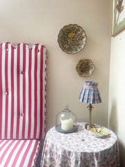 Corn flower Blue Box Pleat Lampshade Cover The Charpoy