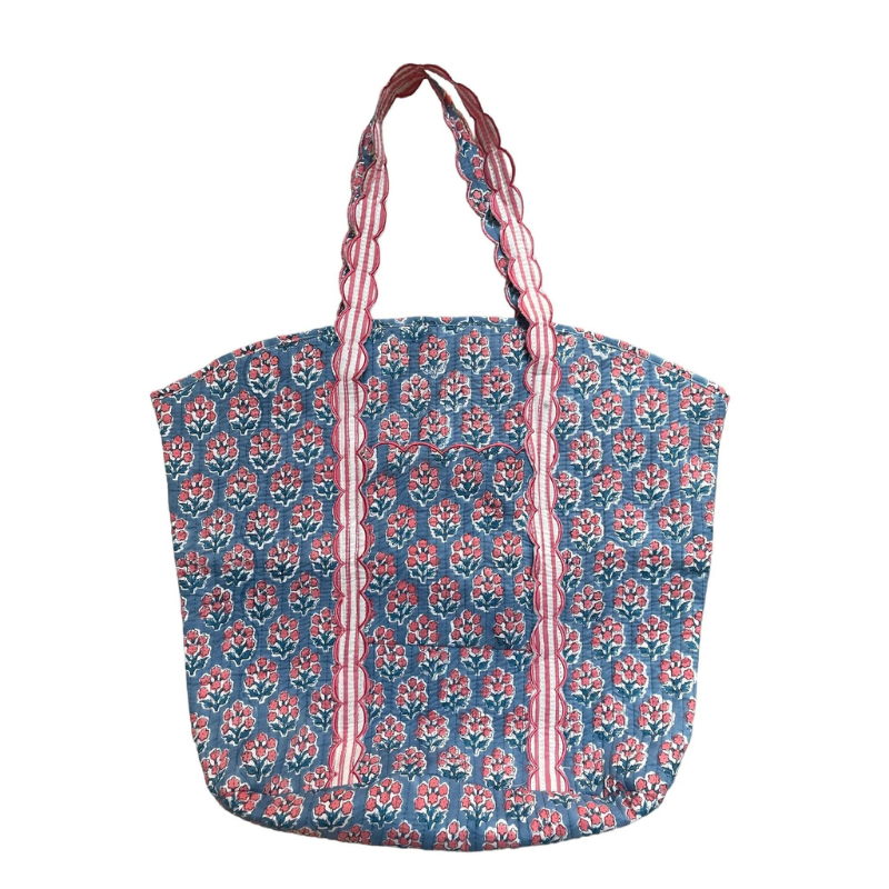Cornflower Motif Tote Bag The Charpoy