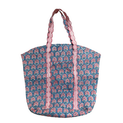 Cornflower Motif Tote Bag The Charpoy