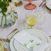 Daisy Embroidered Table Cloth The Charpoy