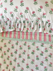 Pink Carnation Ruffled Pillow Covers
