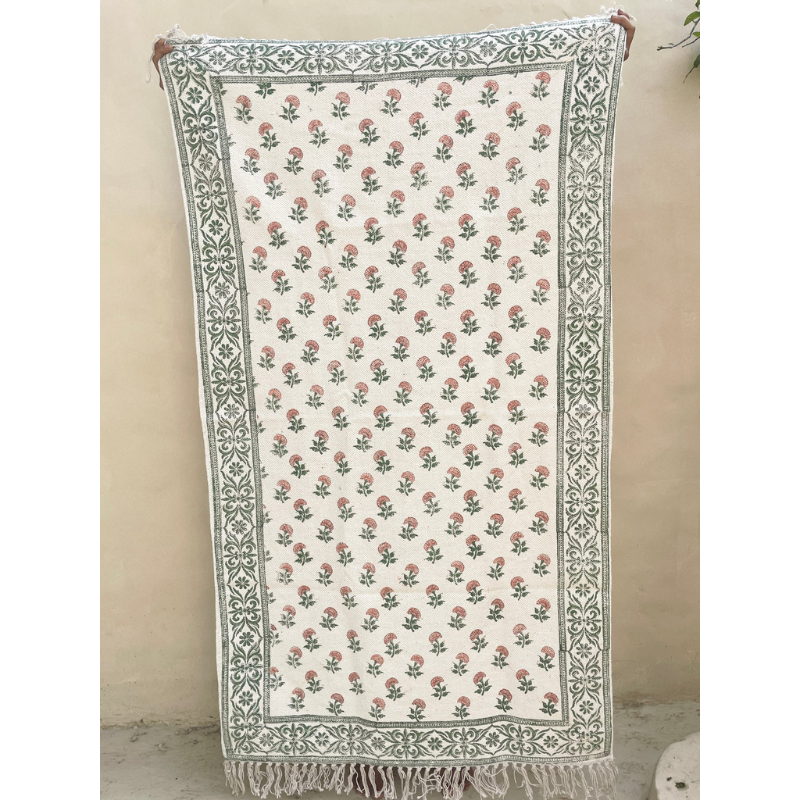 Floral Dhurrie/Rug The Charpoy