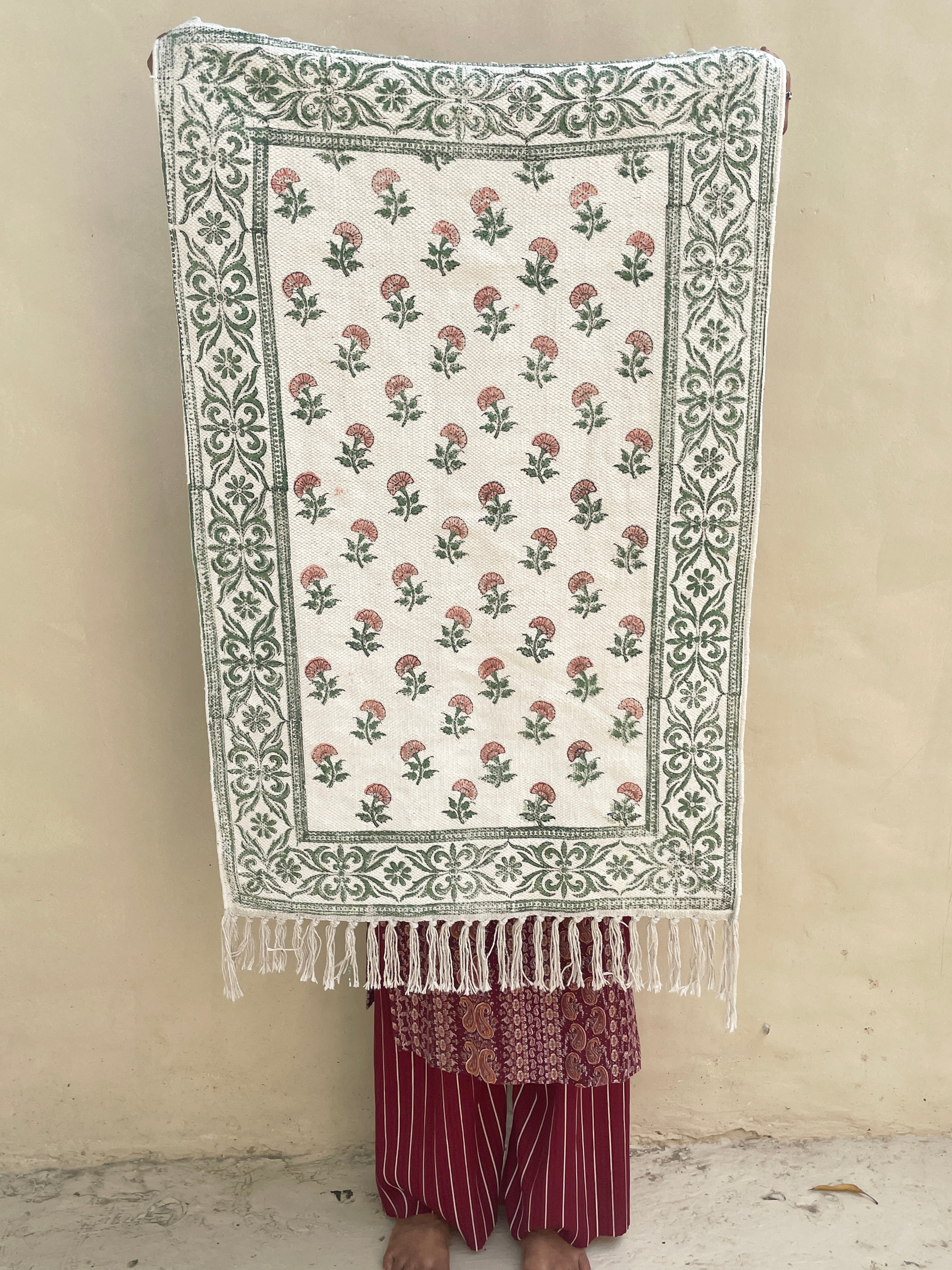Floral Dhurrie/Rug The Charpoy