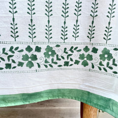 Green Mistletoe Table Cloth The Charpoy