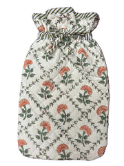 Floral patterned quilted hot water bottle The Charpoy
