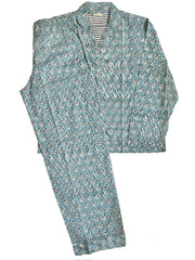 Green Leaf Hand Block Printed Cotton Pyjamas