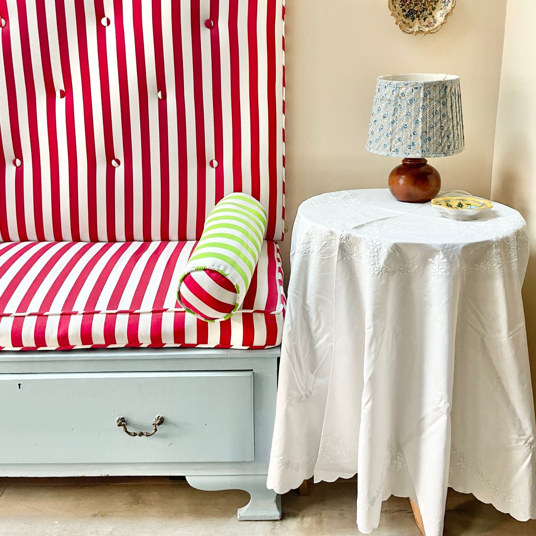 Hand Embroidered Table Cloth ( Four Seater) The Charpoy