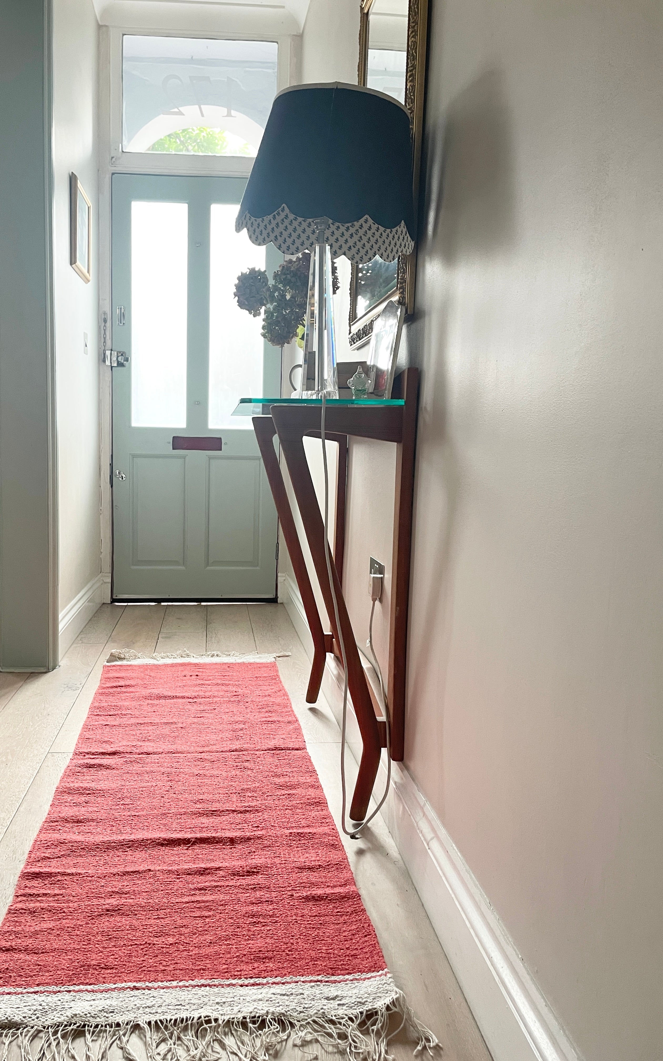 INDIAN CARROT RED FLAT WEAVE DHURRIE RUNNER The Charpoy