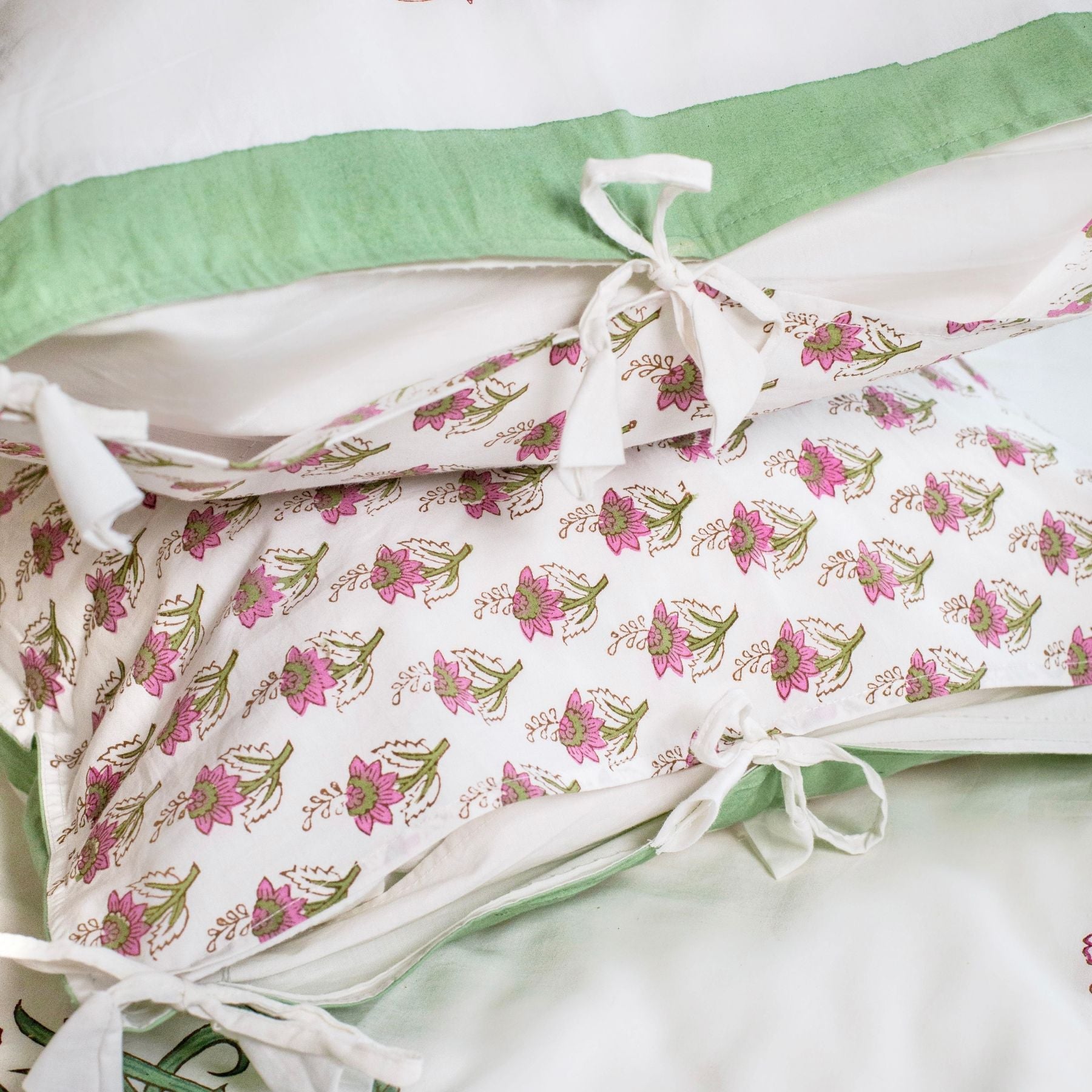 Lily Flower Pillow Cover With Ties The Charpoy