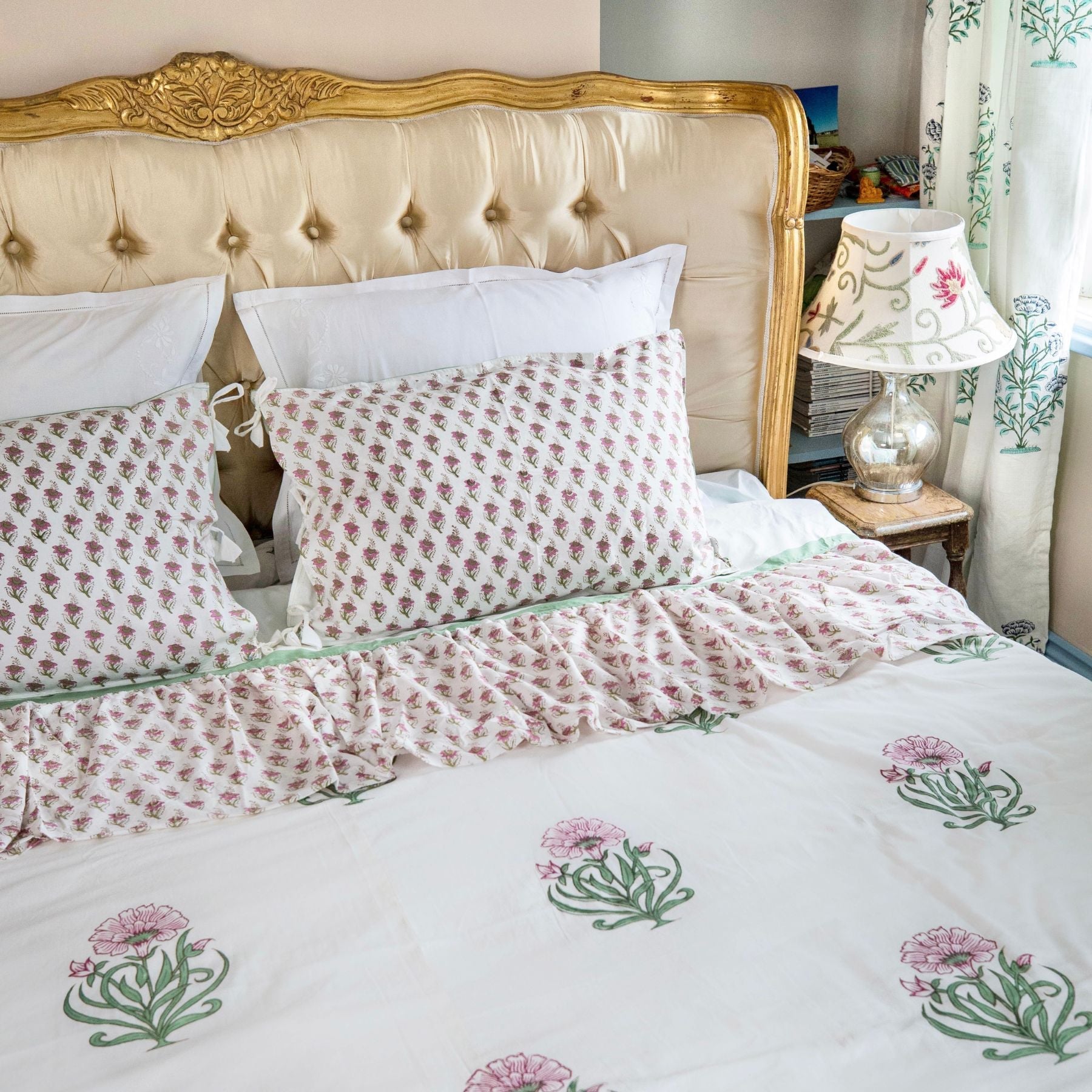 Lily Flower Pillow Cover With Ties The Charpoy