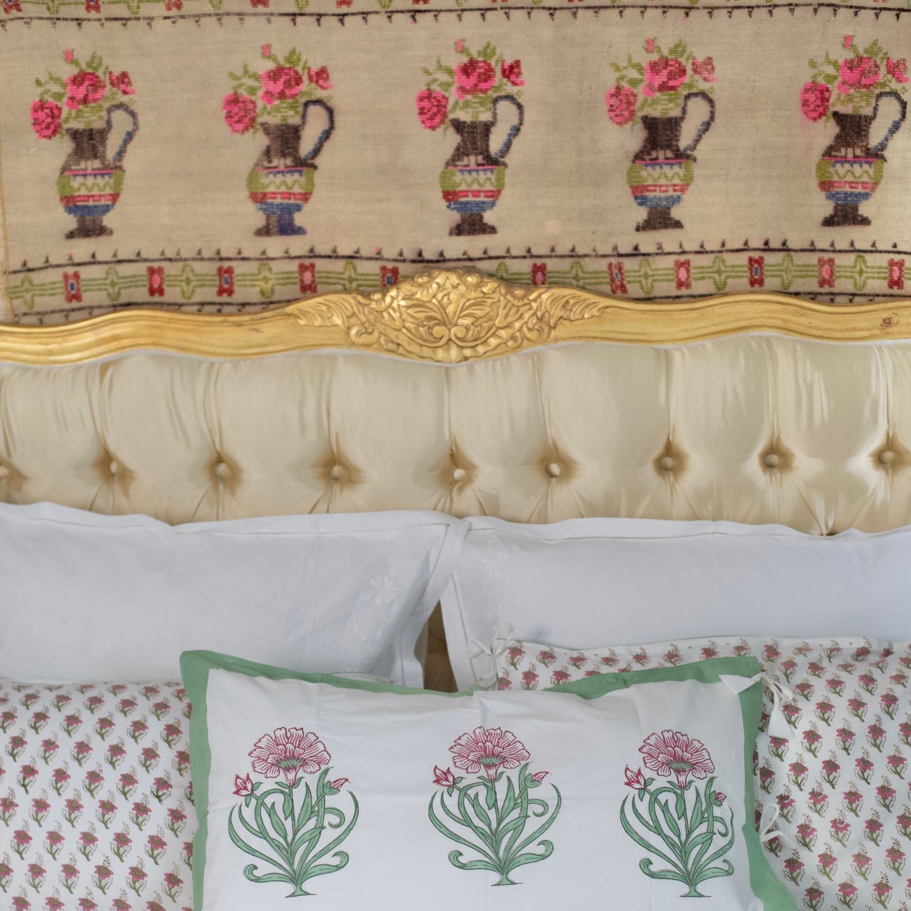 Lily Flower Pillow Cover With Ties The Charpoy