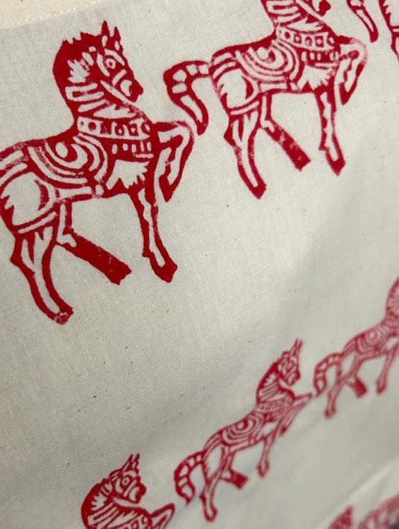 Mahawari Horse Wood Blockprinting Kit - Tote Bag The Charpoy