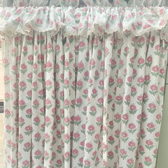 Marigold Flower Block Printed Fabric (Sold by the metre) The Charpoy