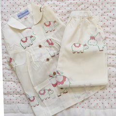 Organic Cotton Hippo Pyjamas The Charpoy