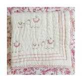 Organic Mama Hippo and Baby Hippo Quilted Mini Blankets The Charpoy