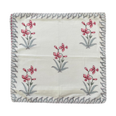 PINK FLOWER MOTIF CUSHION The Charpoy