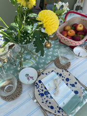 Pale Blue Stripe Napkins (Set Of Four) The Charpoy