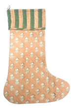 Peach Flower Large Christmas Stocking