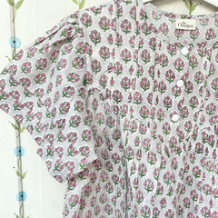 Pink Flower Cotton Nighties The Charpoy