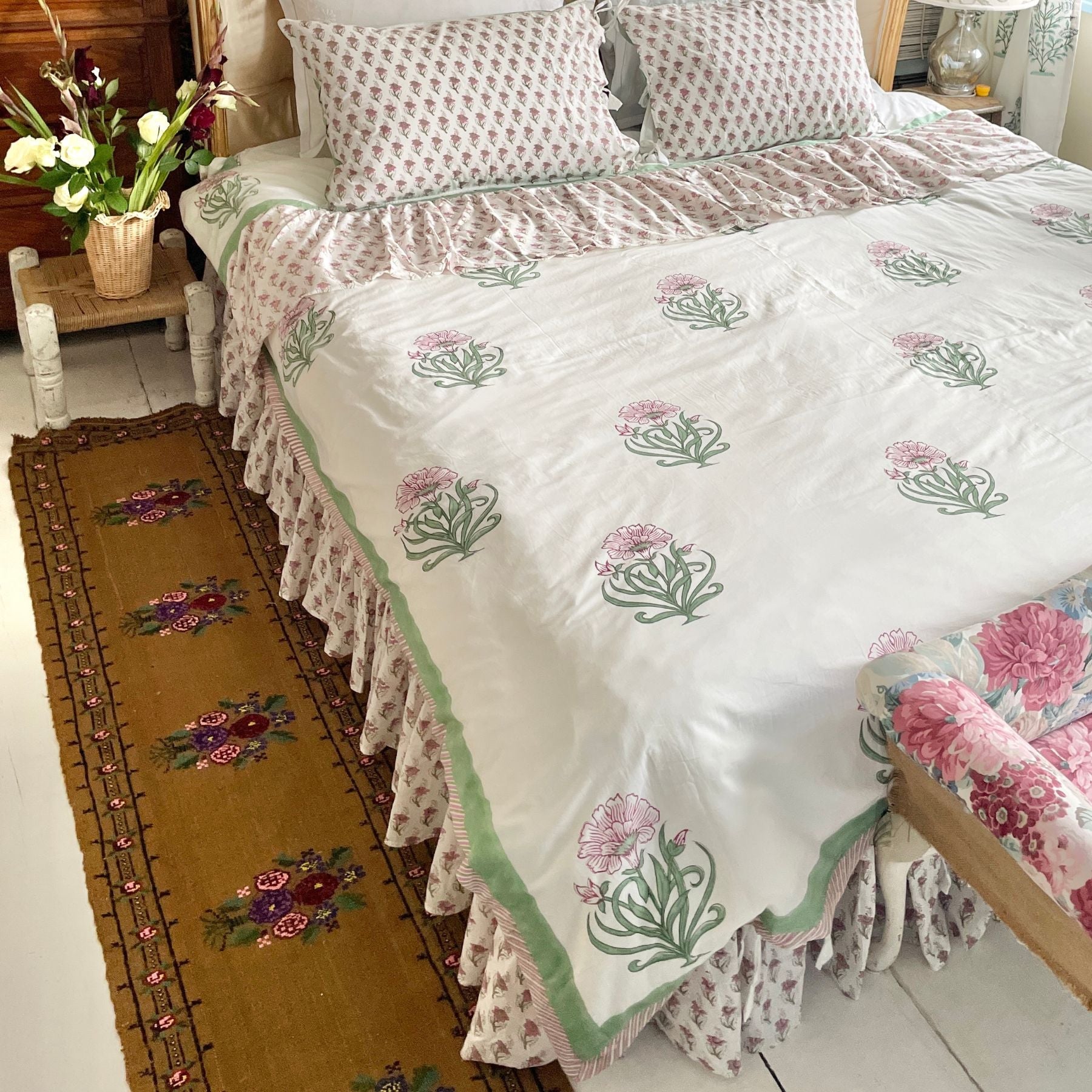 Pink Flower Floral Valances The Charpoy