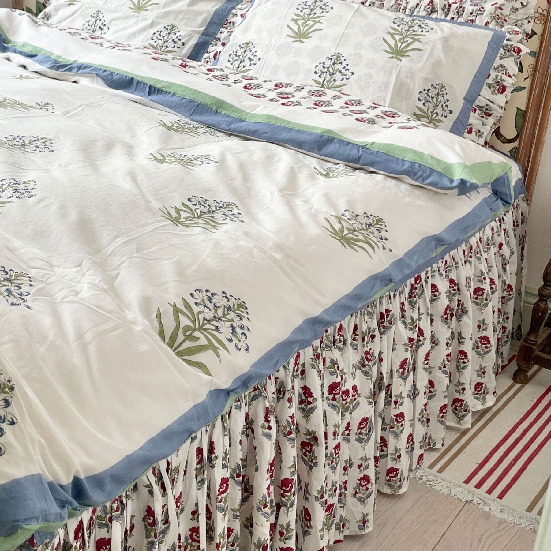 Red Flower Floral Valances The Charpoy