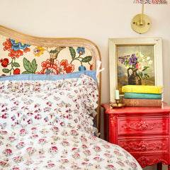Red Flower Pillow Cover The Charpoy