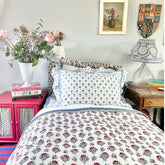 Red Flower Quilt/Eiderdown The Charpoy