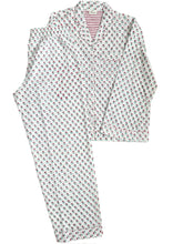 Red Flower Hand block Printed Cotton Pyjamas