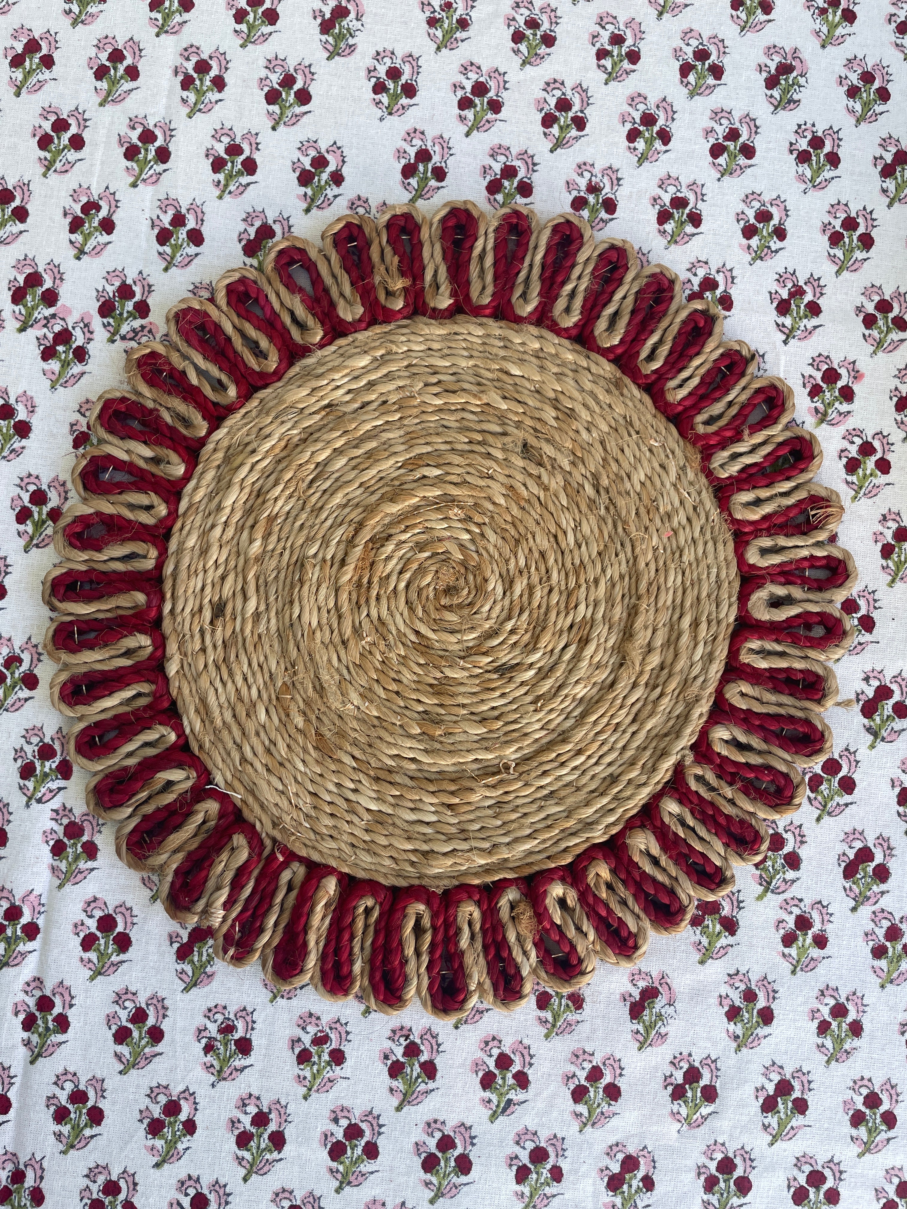 Scalloped Jute Placemats The Charpoy