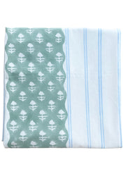 Scalloped Stripe Table Cloth The Charpoy