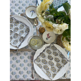 Scalloped Yellow Napkin (Set Of Four) The Charpoy