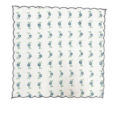 Scalloped Blue with Petit Flowers Napkin (Set Of Four)