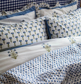 Small Blue Flower Quilt/Eiderdown The Charpoy